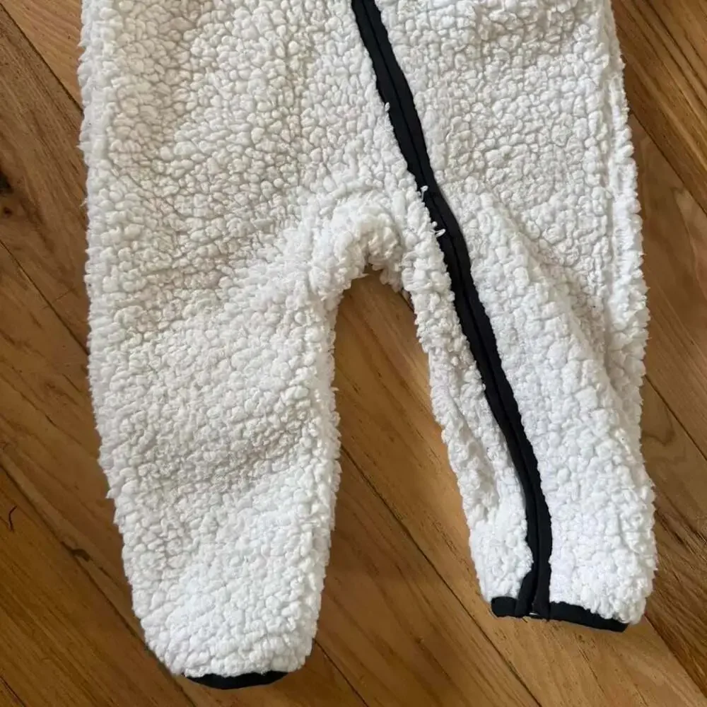 Adidas Baby Sherpa Hooded Bunting Suit 18M White